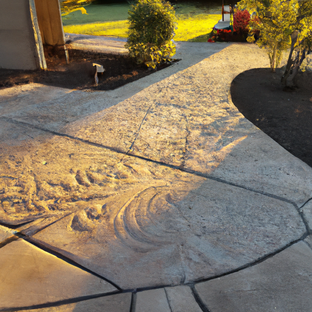 Stamped concrete patio