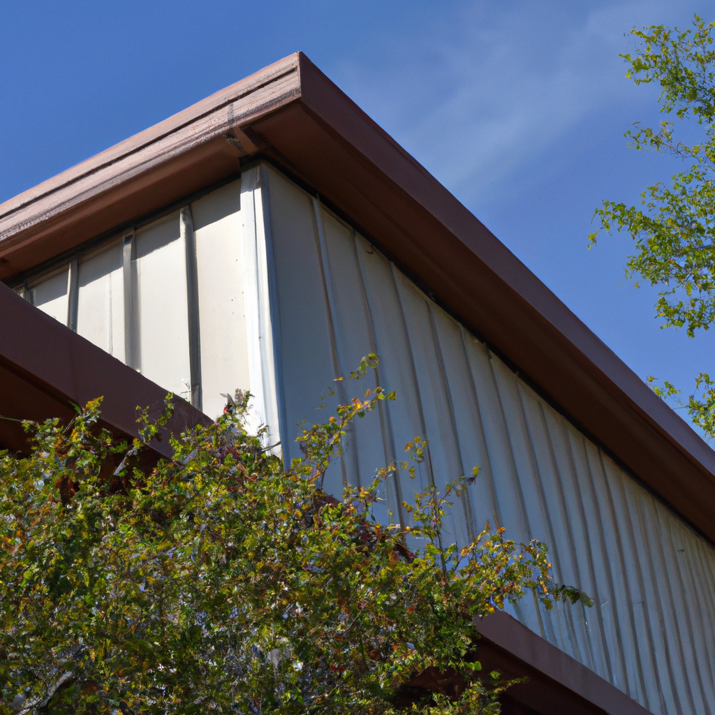 Commercial building with metal roofing