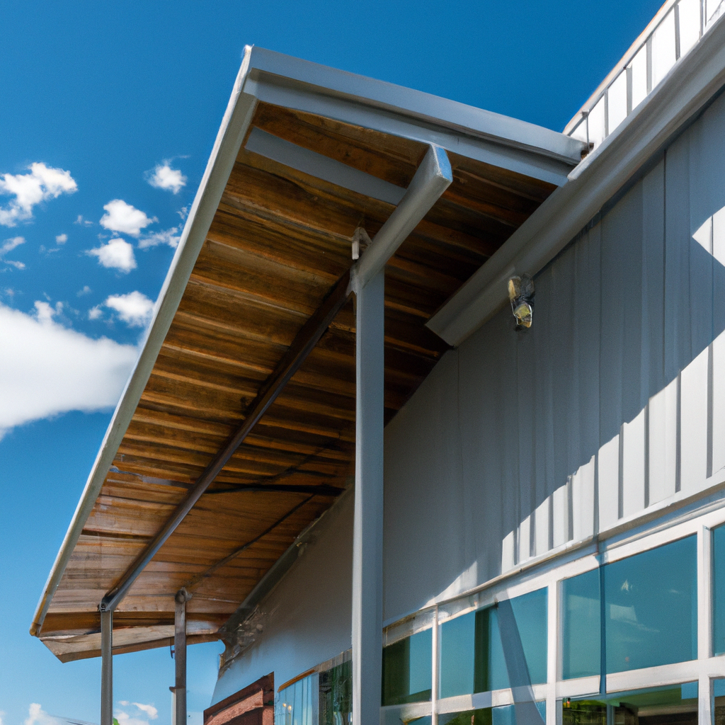 Commercial building with metal roofing system