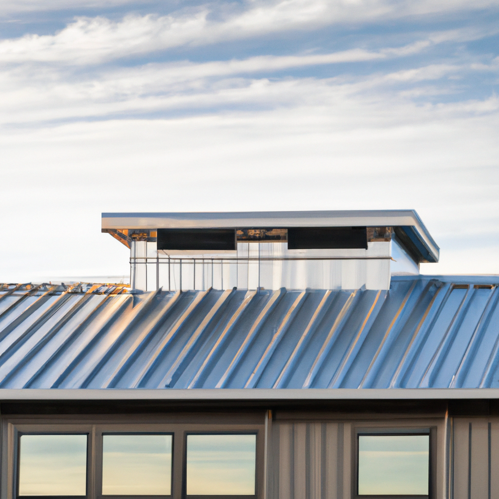 Commercial building with modern metal roofing system